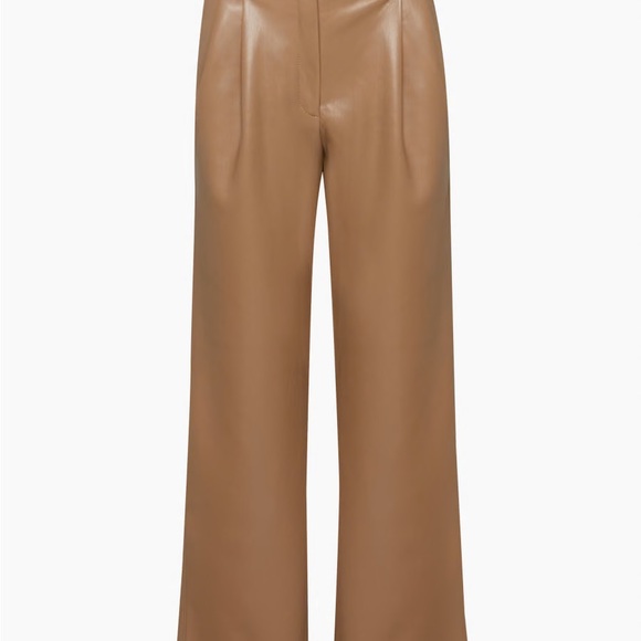 Aritzia Babaton Pleated Pant Vegan Leather - 6 - Picture 6 of 10
